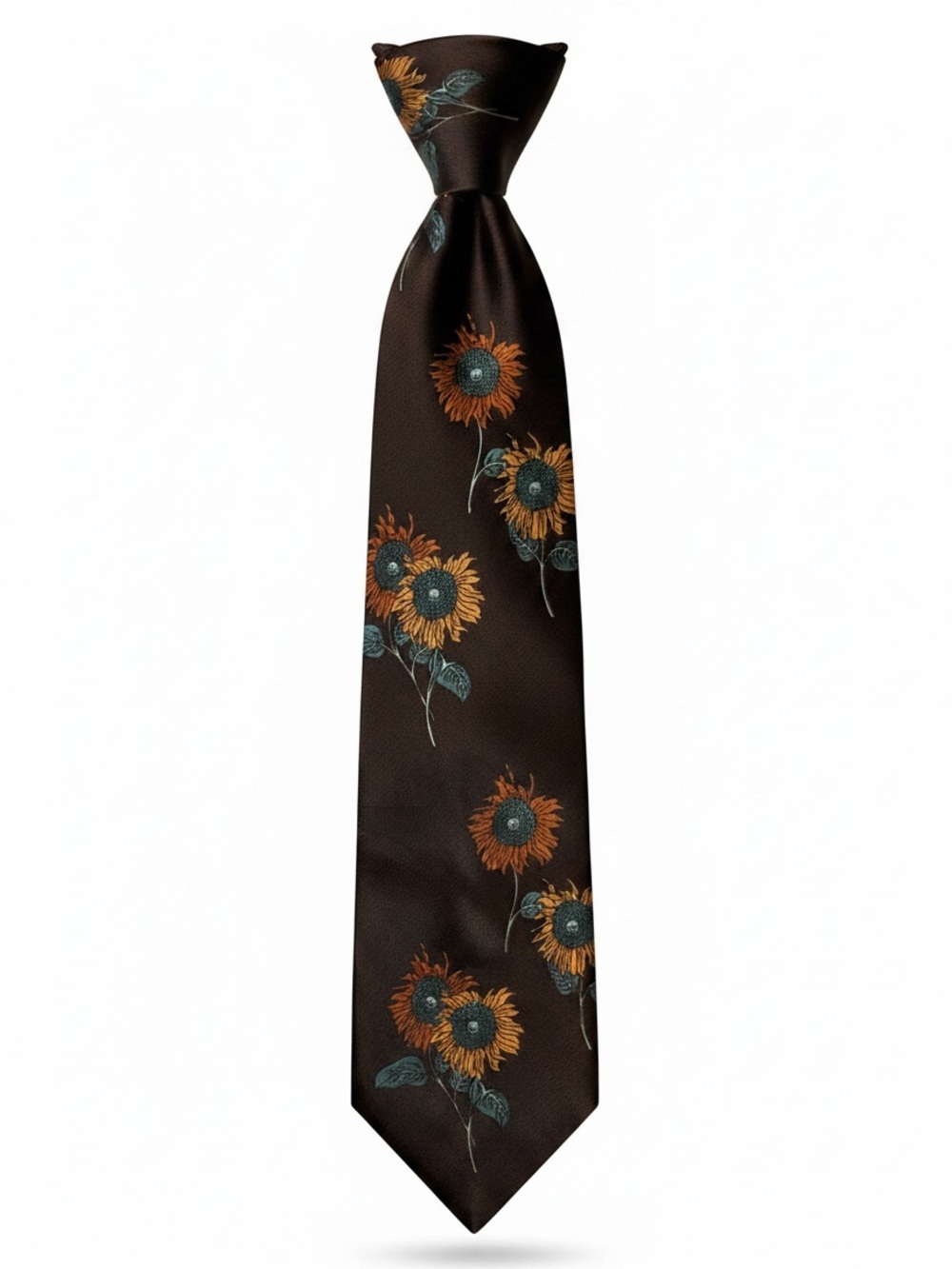 Vintage 1970s Liebert Sunflower Wide Necktie